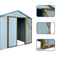 thumbnail image 2 of YDSM Outdoor storage sheds 6FTx4FT Apex roof White+Yellow, 2 of 7