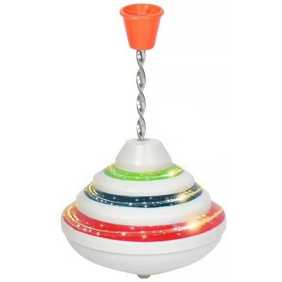 Plastic Gyro Toy Children LED Light Glowing Music Spinning Toy Kids Hand Press Musical Flashing Spinner