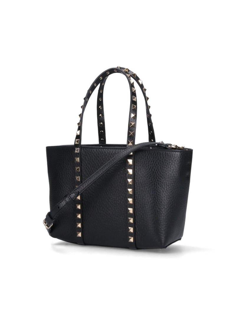 Valentino Garavani Women's Small 'Rockstud' Top Handle Bag – Black