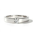 thumbnail image 4 of Bow Jewelry 1.87 Ct Round Brilliant Cut Moissanite Wedding Ring - 14K White Gold Plated Solitaire Ring - Solitaire Engagement Men's Rings - Causal Daily Wear Rings For Men's - Promise Gifts, 4 of 8