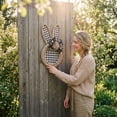 thumbnail image 4 of Easter Bunny Wreath, Farmhouse Front Door Bunny Wreath with Check Plaid Bow Jute Rope Trim, Rustic Door Hanging Decoration for Spring Holiday Easter Home Decor - (Bunny Wreath)_B, 4 of 8
