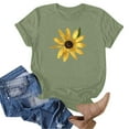 thumbnail image 4 of Sale Items Groceries T Shirts for Women Short Sleeve Summer Tops Floral Graphic Tees Casual Tunic Cute T-Shirt Loose Fit Crew Neck Blouses Plus Size Basic Shirts Save for Later List Track, 4 of 5
