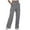 Dark Gray, variant on Women's Fashion Solid Strappy Trousers, High Waisted Elastic Waist Wide Leg Cargo Pants with Pockets, 2025 Trendy Casual Baggy Joggers Pants