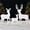 White, variant on Best Choice Products 3-Piece 46in 2D Deer Family Silhouette Set, Outdoor Christmas Yard Decor w/ Buck, Doe, Fawn - White