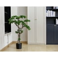thumbnail image 5 of 51.75'' Artificial Pine tree in a White fishbowl planter perfect for indoor and outdoor use, 5 of 7