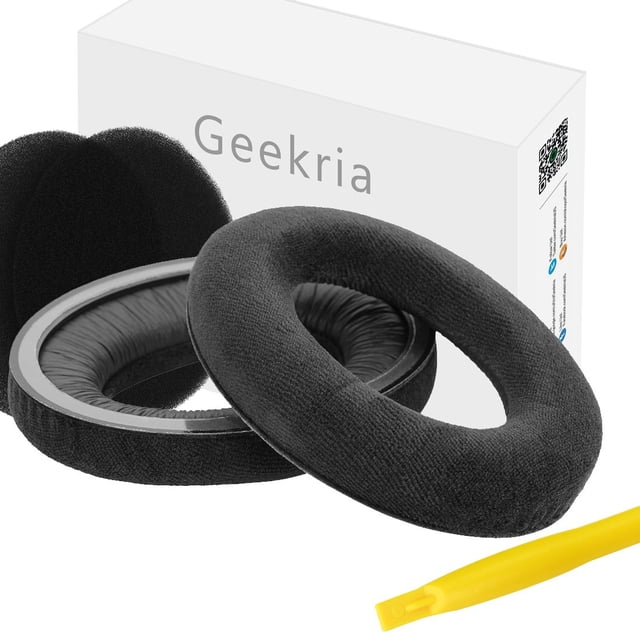 Almohadillas de repuesto Geekria Comfort Velour para Sennheiser HD598