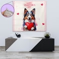 thumbnail image 4 of Happy Valentine's Day Miniature American Shepherd Brings Love Heart Tapestry MAS Dog Lover Gifts Wall Hanging Backdrop Home Decor - 02028, 4 of 5