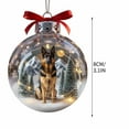 thumbnail image 2 of Antqov Christmas Balls Ornaments, Cat & Dog Xmas Crystal Glass Ball Hanging Decorations for Christmas Tree Ornaments, Home Holiday Party Decor (3.14 Inch), 2 of 6