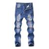 thumbnail image 2 of Generic Boys Stacked Distressed Jeans High Street Fashion Casual Long Pants for Kids Comfortable Elastic Waist Stylish Tear Design Durable Denim Trousers 13-14 Years, 2 of 5