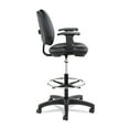 thumbnail image 6 of Alera Interval Series Swivel Task Stool, Supports Up to 275 lb, Black Faux Leather, 6 of 11