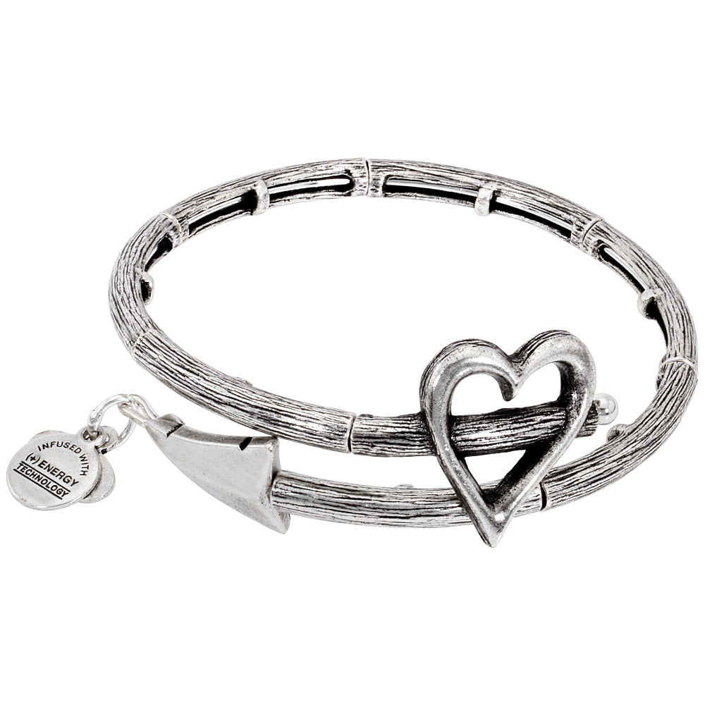 Alex and Ani Cupids Heart II Rafaelian Silver Charm Bracelet