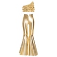 thumbnail image 3 of Sholeno Kids Girls Jazz Hip Hop Dance Outfits Sparkly Sequin Crop Top with Metallic Flared Pants Disco Party Wear Gold 12, 3 of 7