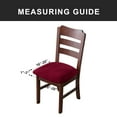 thumbnail image 3 of Genina Waterproof Seat Covers for Dining Room Jacquard Chairs Covers Removable Dining Kitchen Chair Cover(Set of 6,Wine Red), 3 of 7