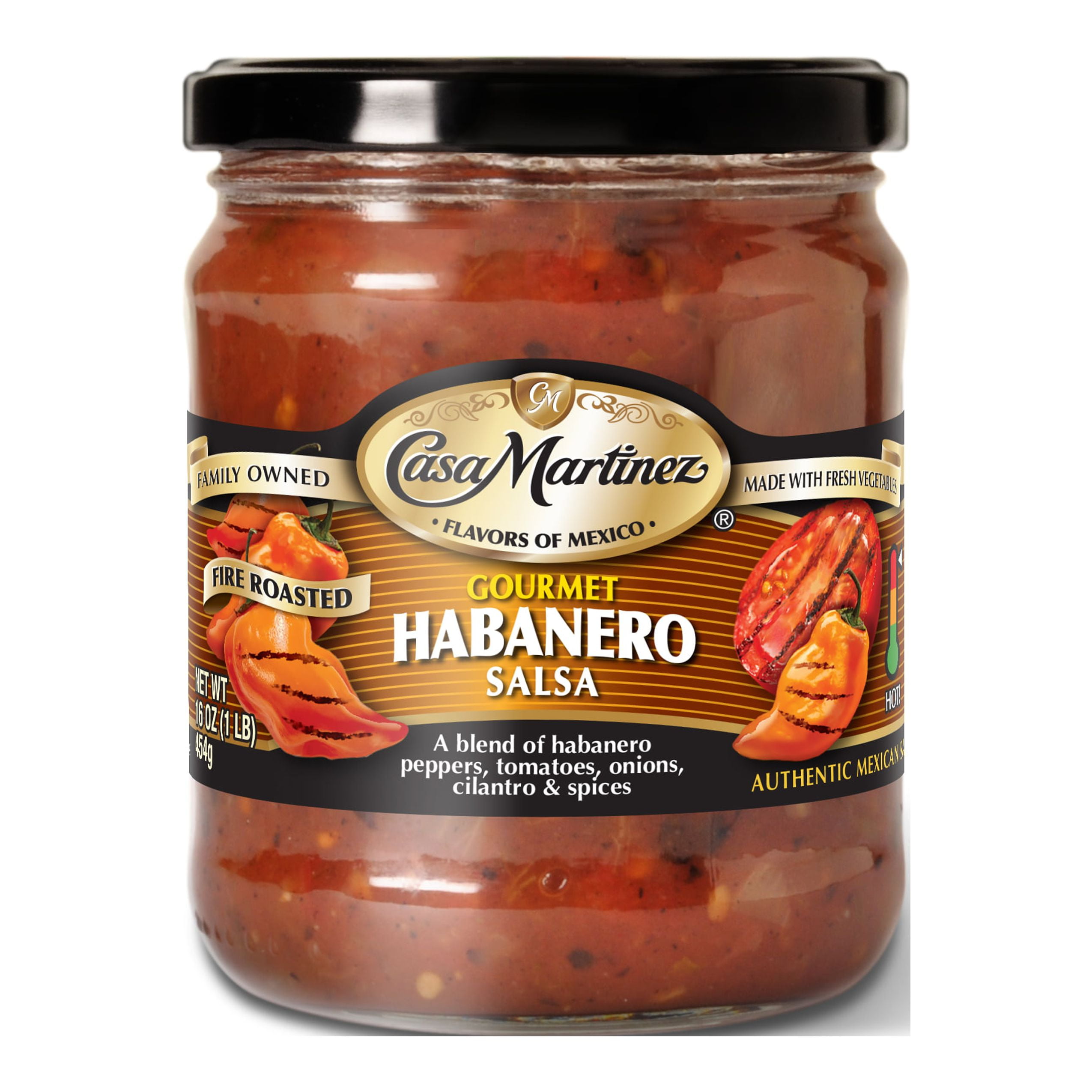Casa Martinez Hot Fire Roasted Habanero Salsa, 16 oz