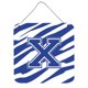 thumbnail image 1 of "Treasures Letter X Initial Tiger Stripe Blue and White Wall or Door Hanging Prints, 6 x 6", multicolor Caroline's Treasures CJ1034-XDS66, 1 of 1