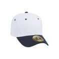 thumbnail image 3 of Adjustable Baseball Structured Cap Hat,White Navy, 3 of 5