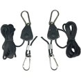 thumbnail image 1 of 1- Pair 1/8 - Inch Light Heavy Duty Rope Hanger Adjustable Rope Hanging Kit for Led Grow Light Grow Tent Room Hangers 150Lb Capacity, 1 of 6