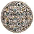 thumbnail image 3 of SAFAVIEH Evoke Charlotte Floral Geometric Area Rug, Ivory/Blue, 6'7" x 6'7" Round, 3 of 8