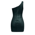 thumbnail image 5 of TJAZFJPA Robe Grande Taille pour Femme Robe Sans Manches Robe de Plage Française à une Épaule Robe à Paillettes Robes de Villégiature Robe avec Nœud, 5 of 5
