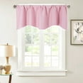 "AUCHEN Elegant Decorative Window Valance, Solid Color Short Curtain