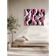 thumbnail image 5 of Pink Stripe Wall Art for Living Room,Canvas Picture Wall Decor for Bathroom Bedroom,Gradient Grey Moire Geometric Modern Abstract Painting Artwork for Office Kitchen Hallway Dining Room Decor 24"x32", 5 of 8