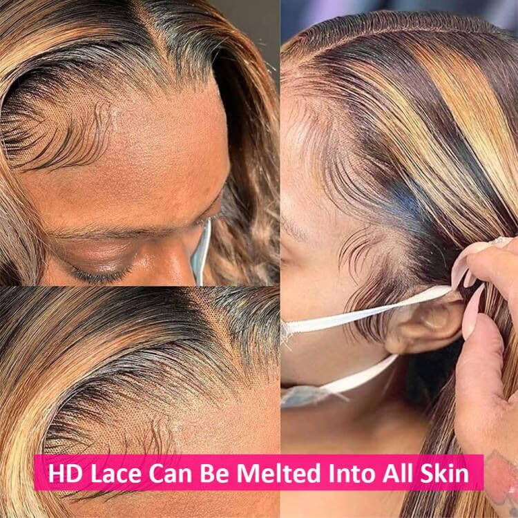 13x6 Body Wave Human Hair Wigs Pre Plucked 180 Density HD Lace Front Glueless Wigs with Baby Hair for Women 26Inch Transparent Lace