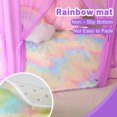 thumbnail image 3 of Tienda de campaña Princess Tent Púrpura con alfombra arcoíris y luces de estrellas, 3 of 7
