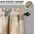 thumbnail image 3 of Gray Abstract Oil Painting Kitchen Curtains - Vintage Tier Cafe Curtains for Bathroom Living RV Rod Pocket Window Drapes 36 Inch 2 Panels Set 28"x36" Window Treatment Tiers, 3 of 4