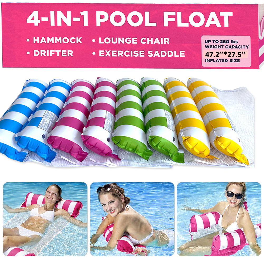 Portable Swimming Pool Fold Hammock Inflatable Water Floating Floaty Bed Chair