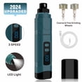 thumbnail image 6 of Dog Nail Grinder with LED Light & 3-Speed USB Rechargeable Cordless Electric Pet Nail Trimmer Powerful & Safe Nail Clippers File Painless Paw Grooming Tool for Dogs and Cats-DarkCyan, 6 of 9