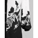 thumbnail image 3 of Botón más Tamaño Hasta la mariposa de la blusa de manga larga Imprimir Rosegal Suéteres Cárdigans, 3 of 5