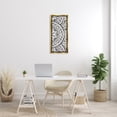 thumbnail image 2 of Stupell Industries Boho Fractal Pattern Study Abstract Painting Gold Floater Framed Canvas Art Print Wall Art, 15 x 31, 2 of 9