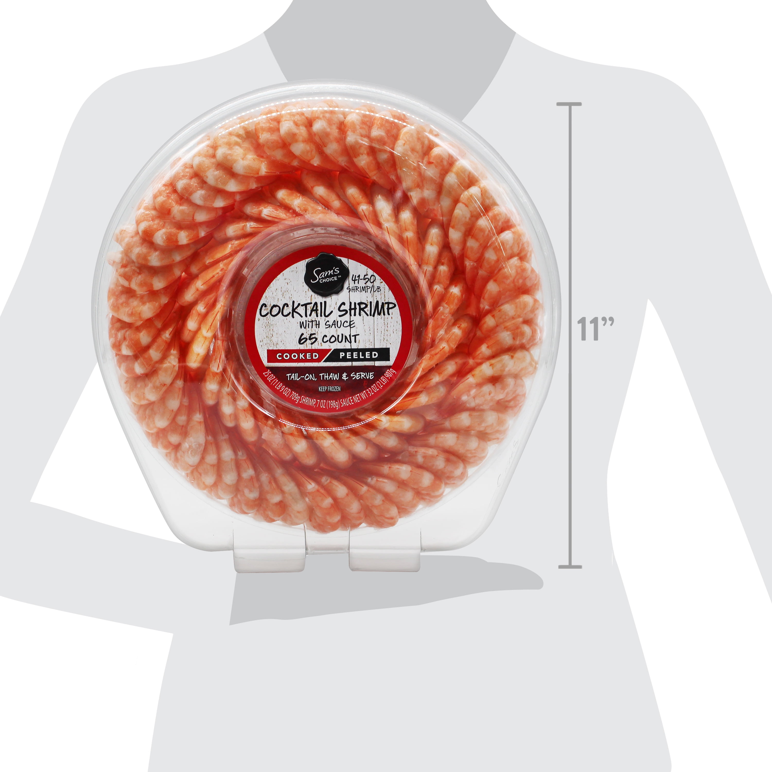 Sam's Choice Frozen Peeled Deveined Shrimp Cocktail Ring with Sauce, 20 oz