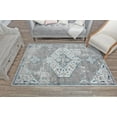 thumbnail image 3 of Freida FY35A Ash Vintage Farmhouse Dark Gray Area Rug, 5'x7', 3 of 5