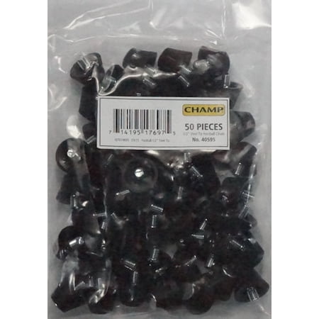 Champ/Adams USA 1/2 Inch Steel Tip Football Cleats ~ 50 pcs. Bag Metal Cleats