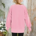 thumbnail image 5 of MEZZALL Girls Fashion Crew Neck Solid Color Casual Loose Long Sleeve Children Hoodie Breathable Toddler Dailywear, Pink, 9-10 Years, 5 of 5