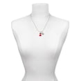 thumbnail image 3 of Delight Jewelry Silvertone Red Dress Mother & Daughter Heart Necklaces (Set of 2), 19"+2", 3 of 4