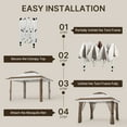 thumbnail image 6 of Asofer 8 Piece Outdoor Dining Set , Patio Conversation Set With Stackable Textilene Chairs, Table & Gazebo with Mosquito for Backyard, Garden, Deck, and Parties, 6 of 13