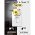 thumbnail image 2 of Night Lights Auto Sensor Bee Sunflower Plug-in LED Nightlights Lamp Dusk to Dawn for Living Room, Bedroom, Bathroom, Hallway, Stairways Home Wall Decor, My Sunshine Retro Wood Grain Night Light, 2 of 9