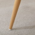 thumbnail image 4 of Velvet Fabric Upholstered Side Dining Chair with Metal Leg, Single Sofa Chair Breathable Design, Accent Chair with Armrest and Trapezoidal Back for Waiting Room, Bedroom, Balcony and Study, Beige, 4 of 9