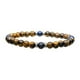 6 mm en Acier Inoxydable Bleu Corail et Perles Oeil de Tigre en Bracelet Élastique – image 1 sur 1