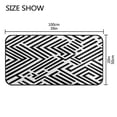 thumbnail image 3 of Minimalist Monochrome Lines Non Slip Long Door Mat 39''x20'' Soft, Absorbent, for Kitchen, Bathroom, and Bedroom, 3 of 8