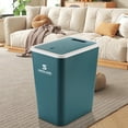 thumbnail image 5 of Mlkoz Waste Bins Clearance, Trash Can For Bathroom Trash Can With Lid Garbage Can With Pre Lid Plastic Wastebasket With Popup Lid For Toilet Office Bedroom Trashcan, Friends Gifts, 5 of 5
