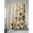 thumbnail image 5 of Shower Curtain Vintage Style Shower Curtains for Bathroom, Waterproof Polyester Shower Curtain Set with Hooks, Extra Long 72" x 84" White Daisy, 5 of 6