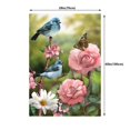thumbnail image 3 of Spring Welcome House Flag 28x40 Inch Double Outside Vertical Burlap Floral Hummingbirds Summer Large Yard Flags Seas, 3 of 4