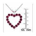 thumbnail image 2 of Sterling Silver 2.25 Ct Created Ruby Open Heart Necklace, 2 of 2