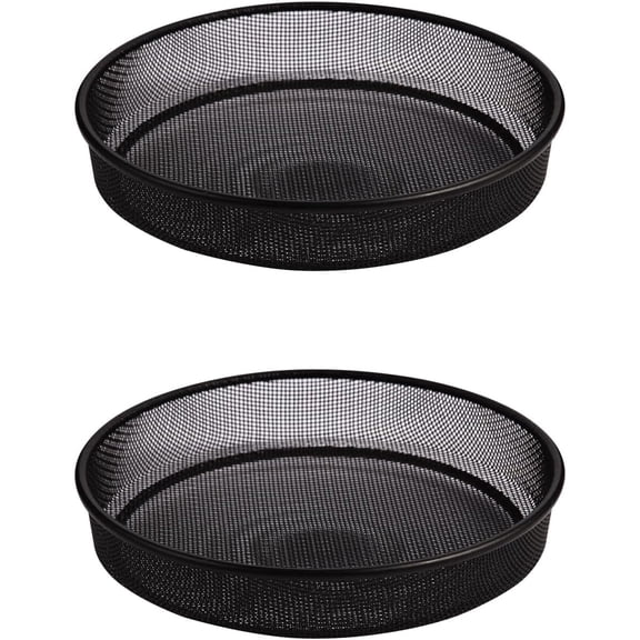 2pcs Metal Round Bird Feeders Tray, Wild Birds Seed Feeder Tray, Bird Mesh Tray Outdoor Accessory for Humming Feeder Station