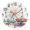 Gold, variant on Round Art Wall Clock Vintage Oil Painting Texture Decorative Clock Gold Pointer, Multi-Purpose Desktop & Hanging Creative Decor Clock for Home Living Room Colorful Ferris Wheel