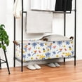 thumbnail image 3 of Yayeee Foldable Storage Basket for Shelves with Handles Waterproof Cloth Bins, Tropical Rhythm, 3 of 7