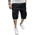thumbnail image 2 of Mens Casual Cotton Twill Cargo Shorts Drawstring Classic Chino Stretch Short with 6 Pockets, M, 2 of 7